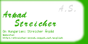 arpad streicher business card